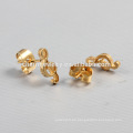 De alta calidad de oro de la nota musical de acero inoxidable Stud Earrings para las damas ZZE006